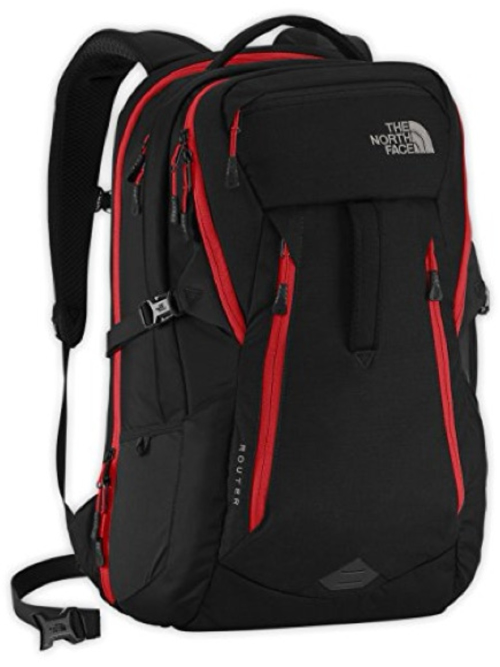 The North Face Router Transit 41L Laptop Travel Backpack Black Red